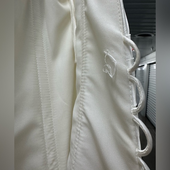 Madison Collection Ivory Satin Wedding Gown – Style 5519 – Size 8 – Corset Back - Picture 12 of 15